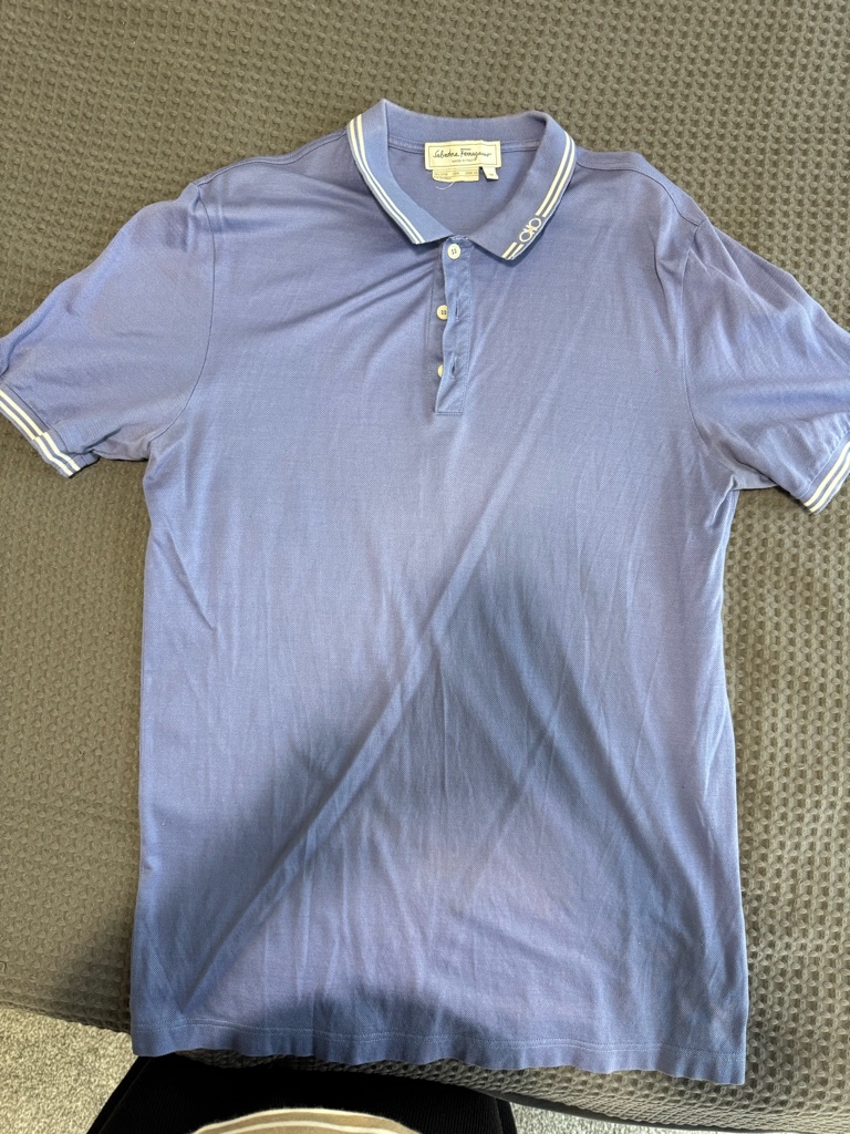 Salvatore Ferragamo Light Blue Polo With Contrast Trim